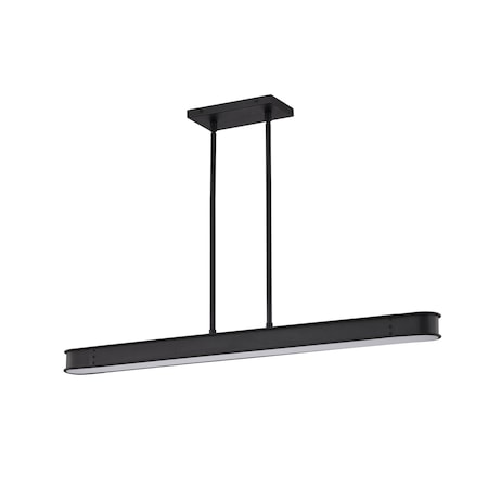Nuvo Longford, 36 Inch LED Island Pendant, Textured Black, Acrylic Lens 62/2263